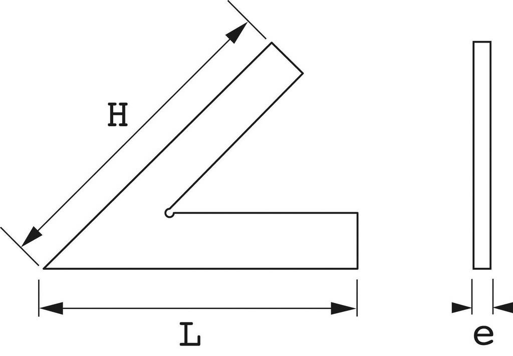 EQUERRE SIMPLE A 45° 150X100 MM SAM OUTILLAGE - E7150