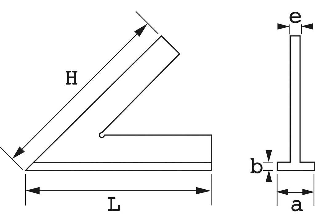 EQUERRE A CHAPEAU A 45° 150 X 150 MM SAM OUTILLAGE - E8150