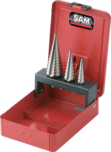 COFFRET SAM OUTILLAGE DE 3 FORETS ÉTAGÉS À DOUBLE TRANCHANT -FEL-3J