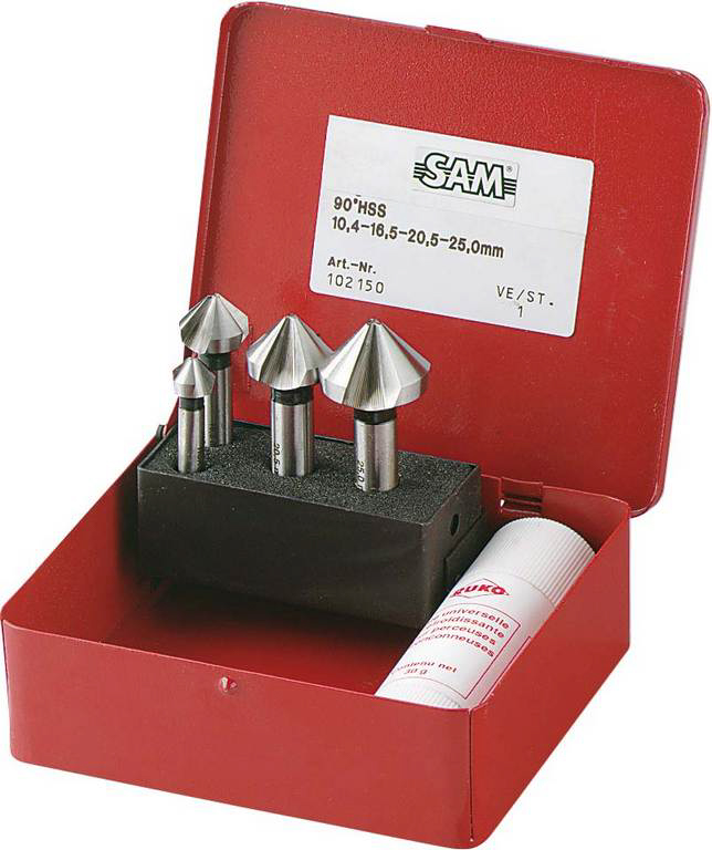 JEU 4 FORETS CONIQUES 10,4 - 16,5 - 20,5 - 25 MM SAM OUTILLAGE - FKJ4