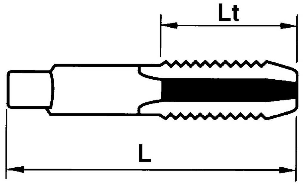 Set de 3 tarauds HSS 16x2 mm SAM OUTILLAGE - FTR16