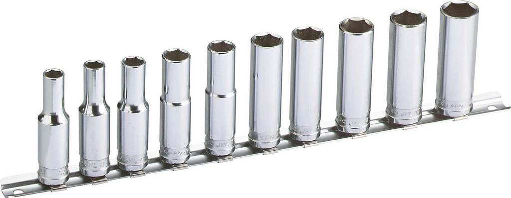 JEU DE 10 DOUILLES 6 PANS LONGUES SAM OUTILLAGE - JHL10R