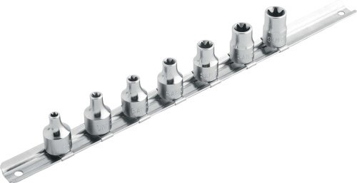 SAM OUTILLAGE- Jeux de 7 douilles 3/8' pour empreinte Torx sur rack de rangement - JTXJ7R