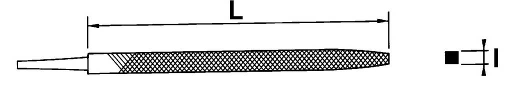 LIME CARREE EMMANCHEE BATARDE 250 MM SAM OUTILLAGE - LCA25BE