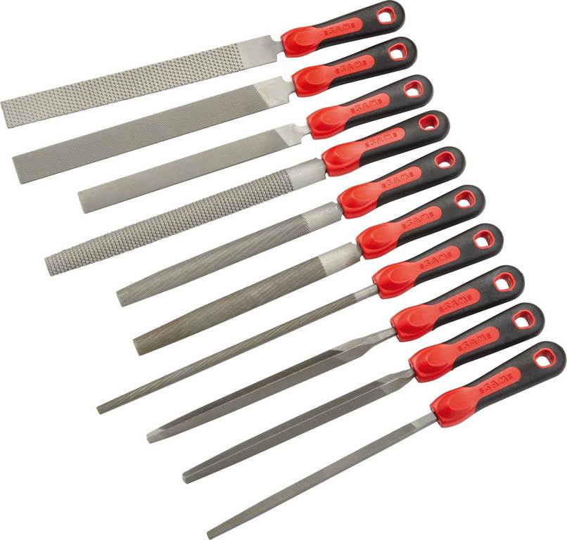 JEU DE 10 LIMES & RAPES EMMANCHEES SAM OUTILLAGE - LPJ10