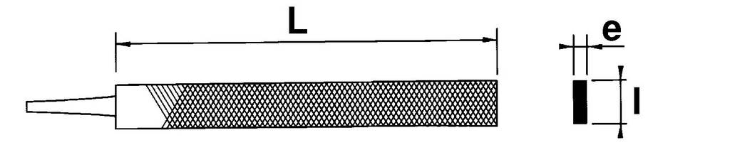 LIME PLATE DOUCE EMMANCHEE 200 MM SAM OUTILLAGE - LPM20DE