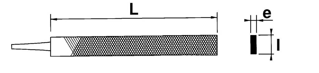 LIME PLATE BATARDE POUR TOUR 300 MM SAM OUTILLAGE - LPT30B