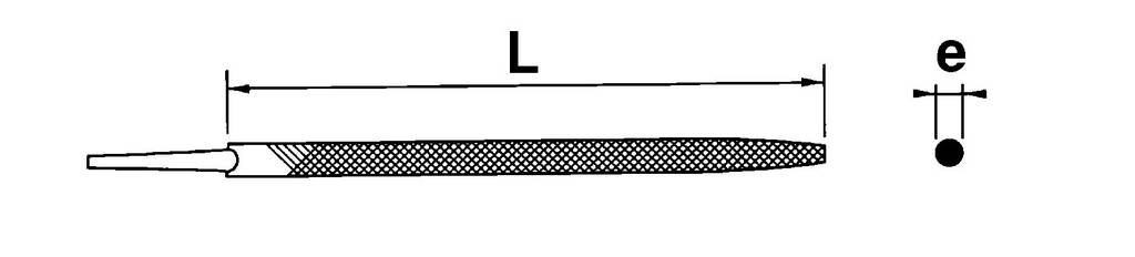 LIME RONDE BATARDE EMMANCHEE 250 MM SAM OUTILLAGE - LR25BE