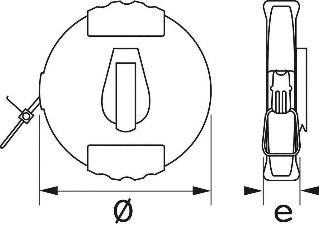 MESURE LONGUE PVC RUBAN ACIER 20M SAM OUTILLAGE - LU9020