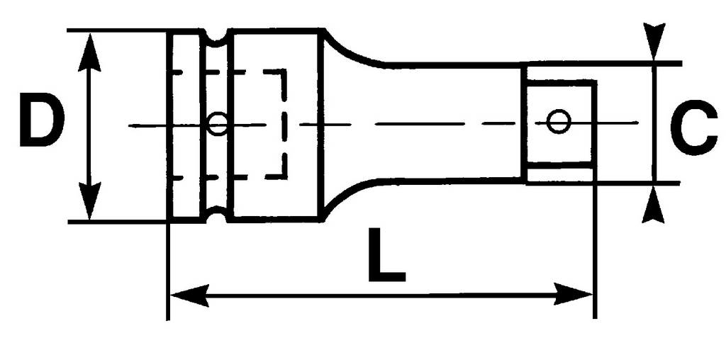 RALLONGE CHOCS 1' 180 MM SAM OUTILLAGE - NM210