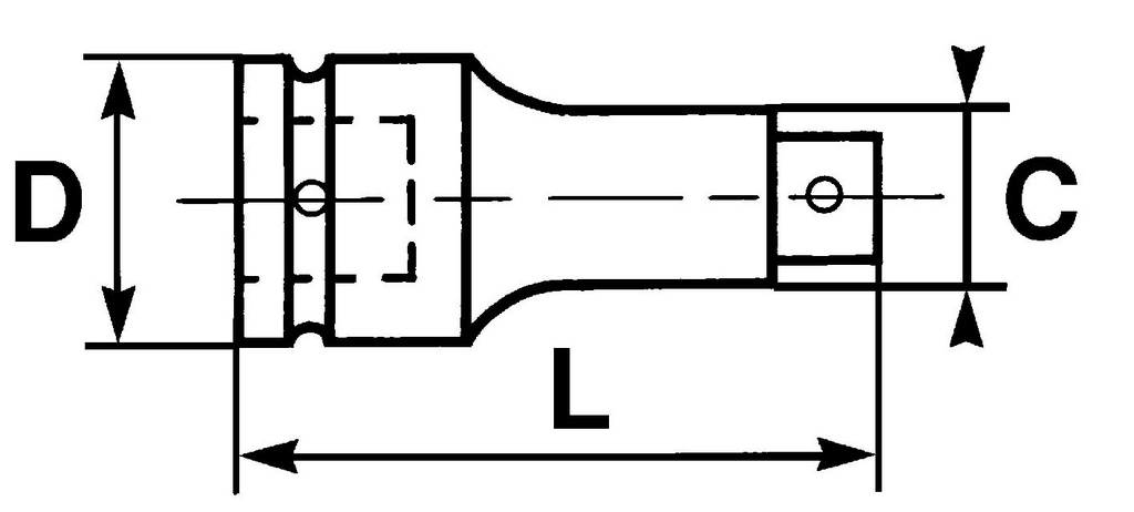 RALLONGE CHOCS 1/2 265 MM SAM OUTILLAGE - NS215