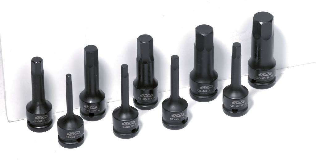 DOUILLE TOURNEVIS 1/2 A CHOCS LONGUE 6 PANS MALE TAILLE 7 SAM OUTILLAGE - NSC7