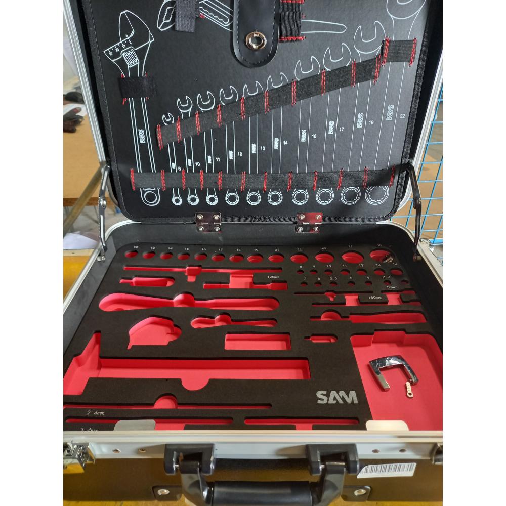 VALISE ROBUSTE 43 L SAM OUTILLAGE AVEC TROLLEY - OCCASION - TVJT