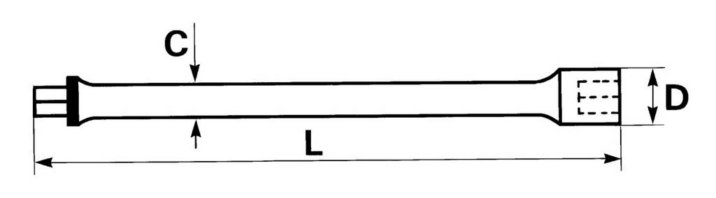 RALLONGE 1/4 ANGULAIRE 75 MM SAM OUTILLAGE - R211SP