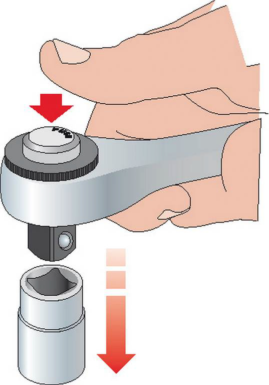 CLIQUET 1/2 PUSH 120 DENTS A INVERSION PAR LEVIER SAM OUTILLAGE - S158PFME