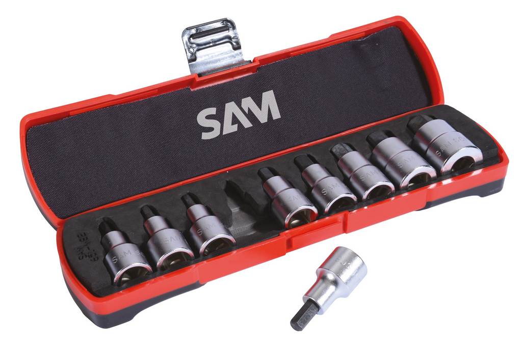Coffret 9 douilles tournevis 6 pans 1/2 SAM OUTILLAGE - SCJ9BOX