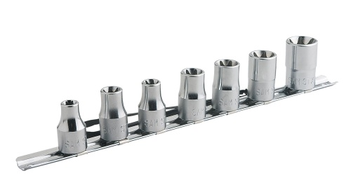 PACK DE 7 DOUILLES SAM OUTILLAGE 1/2 POUR EMPREINTE TORX -STX-J7R