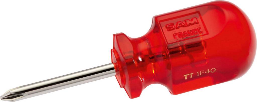 TOURNEVIS TRADITION EXTRA COURT PH N°1 5X40 MM SAM OUTILLAGE - TT1P40