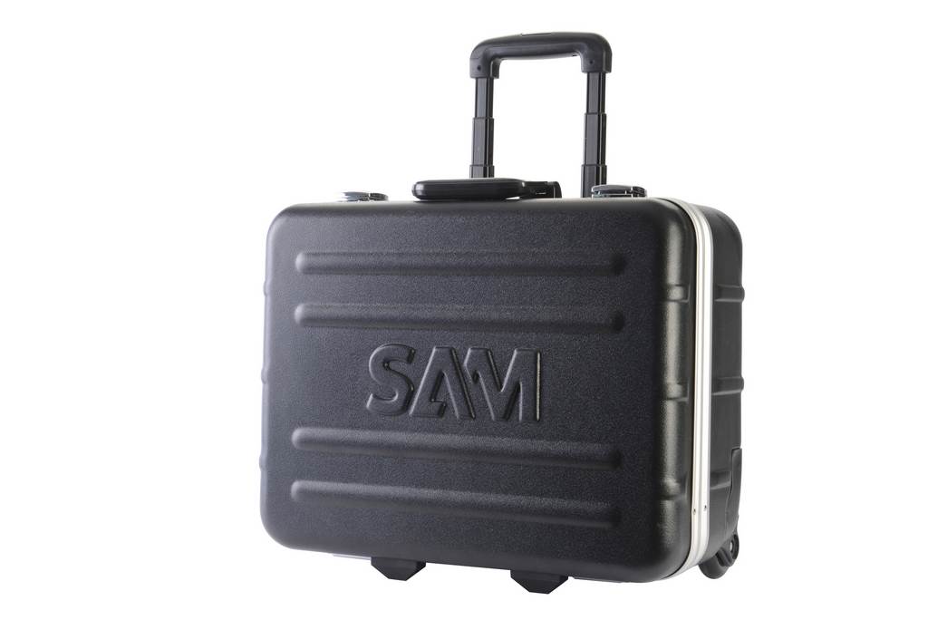 VALISE ROBUSTE 43 L SAM OUTILLAGE AVEC TROLLEY TVJT