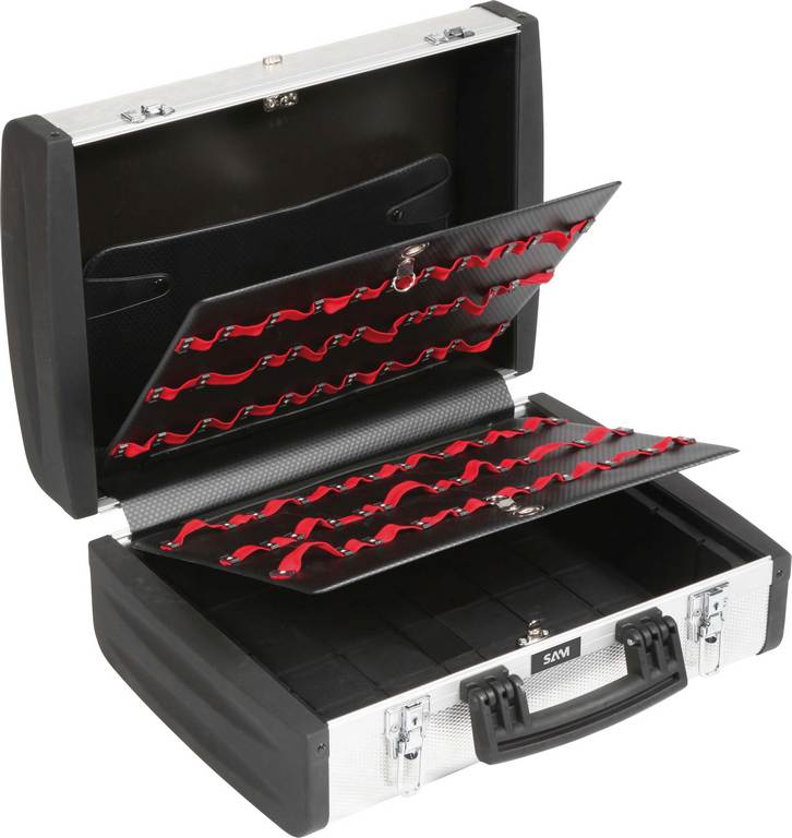 VALISE ALUMINIUM LISSE DOUBLE PLATEAUX SAM OUTILLAGE - TVU4