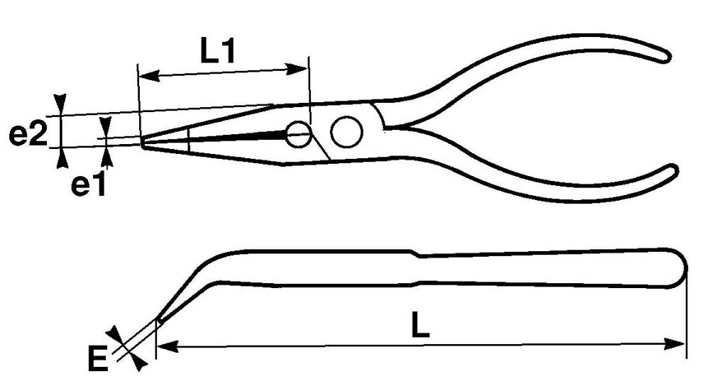 PINCE COUDEE 45° AVEC COUPE-FILS ISOLEE 195 MM SAM OUTILLAGE - Z23920
