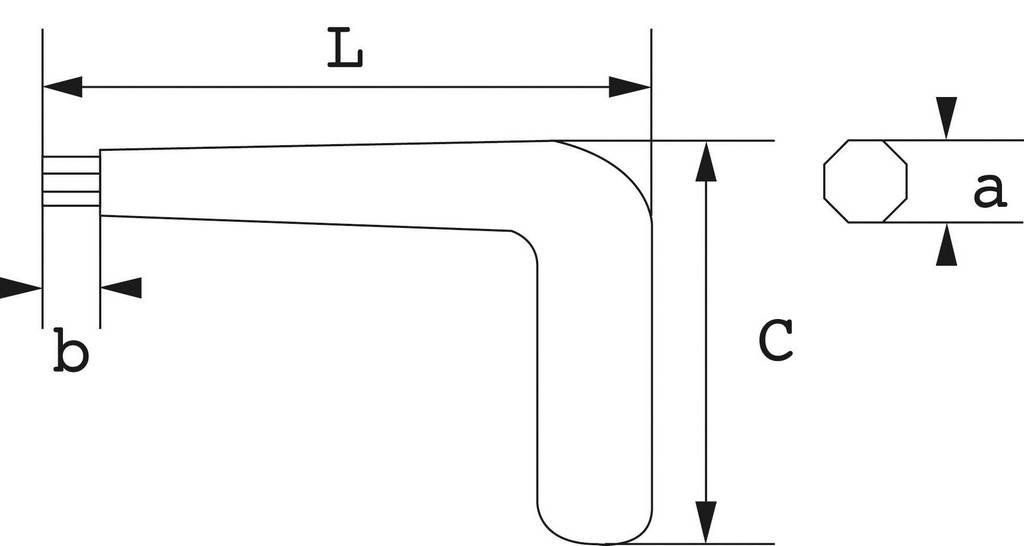 CLE MALE COUDEE ISOLEE 4 MM SAM OUTILLAGE - Z654