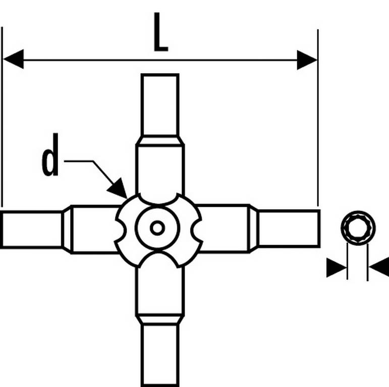 Clé en croix isolée 1000V - SAM OUTILLAGE - Z87612