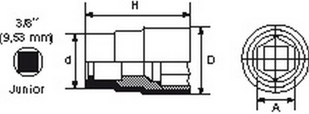 DOUILLE ISOLEE 3/8 6 PANS 10 MM SAM OUTILLAGE - ZJH10