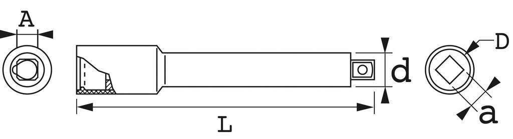 RALLONGE 1/2 ISOLEE 125 MM SAM OUTILLAGE - ZS210