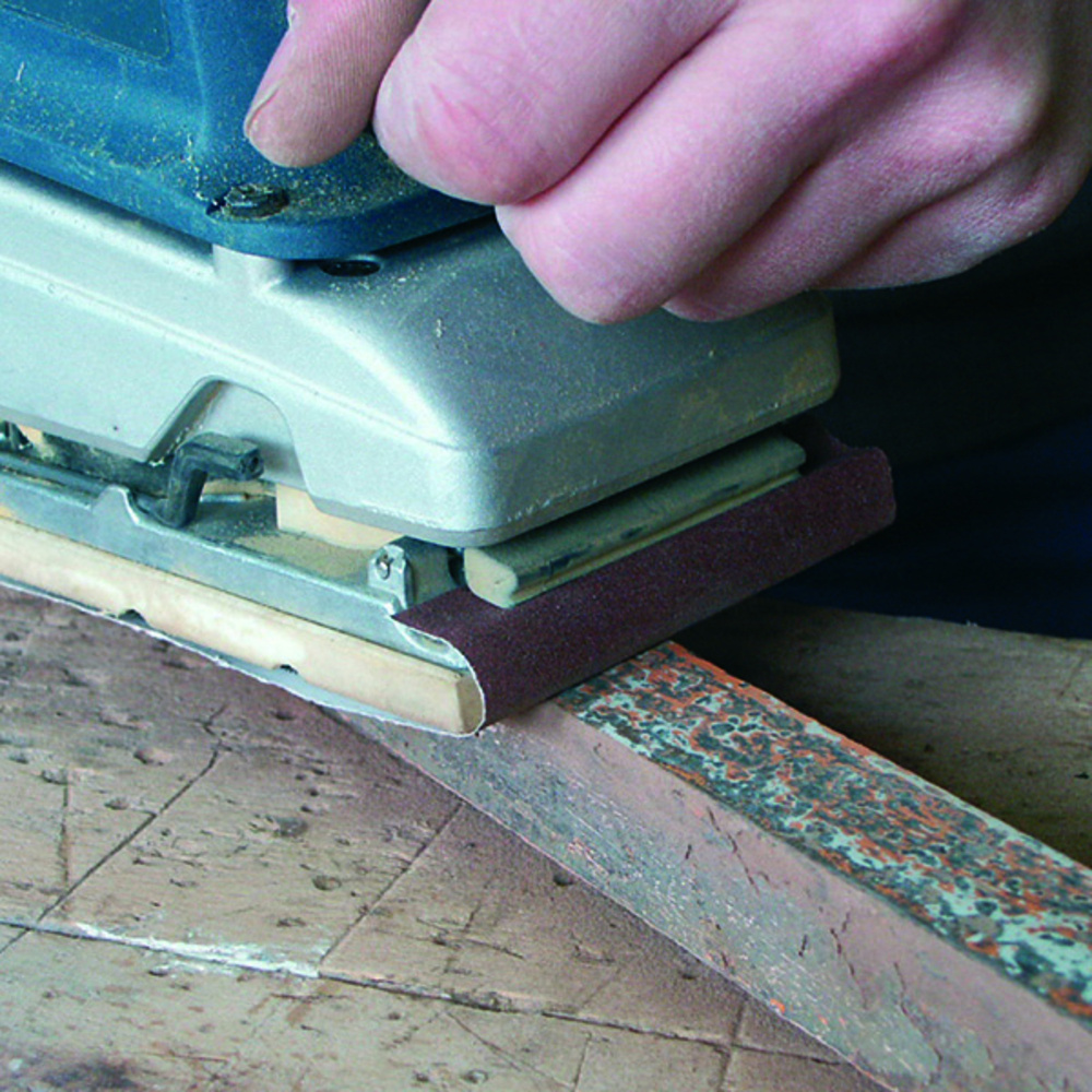 Patin 93 x 230 papier corindon pour décapage et ponçage à sec de métaux et bois durs SIDAMO - 10911011