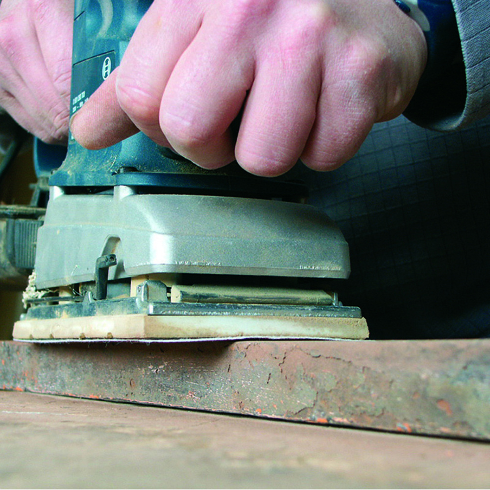 Patin auto-agrippant 93 x 185 corindon pour décapage et ponçage à sec de métaux et bois durs SIDAMO - 10960026