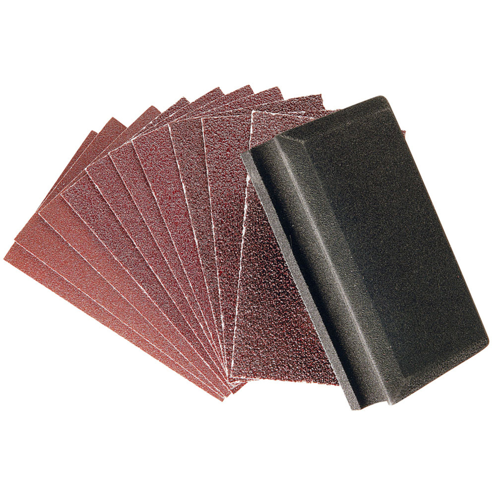 Kit ponçage auto-agrippant 72x123 pour métaux, bois, plâtre, plastiques et peintures anciennes SIDAMO - 10998020