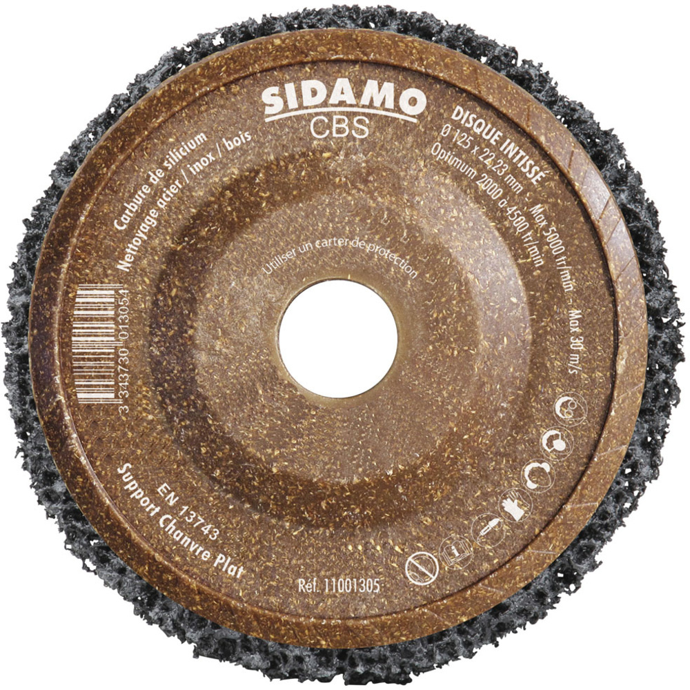 Disque intissé chanvre CBS pour nettoyage et décalaminage des cordons de soudure SIDAMO - 11001305