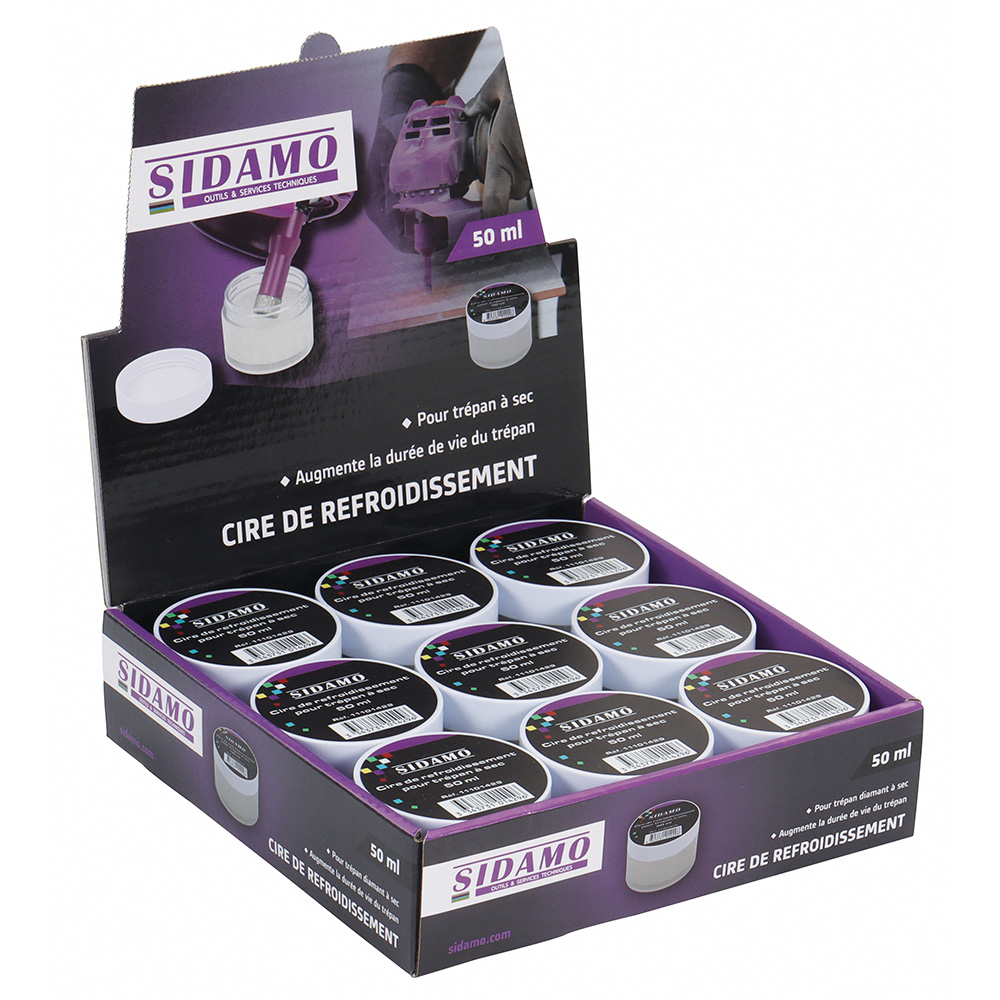 Accessoire pour trépan à sec Cire 50 ML Accessoire d'outils diamantés - trépan M14 SIDAMO - 11101429
