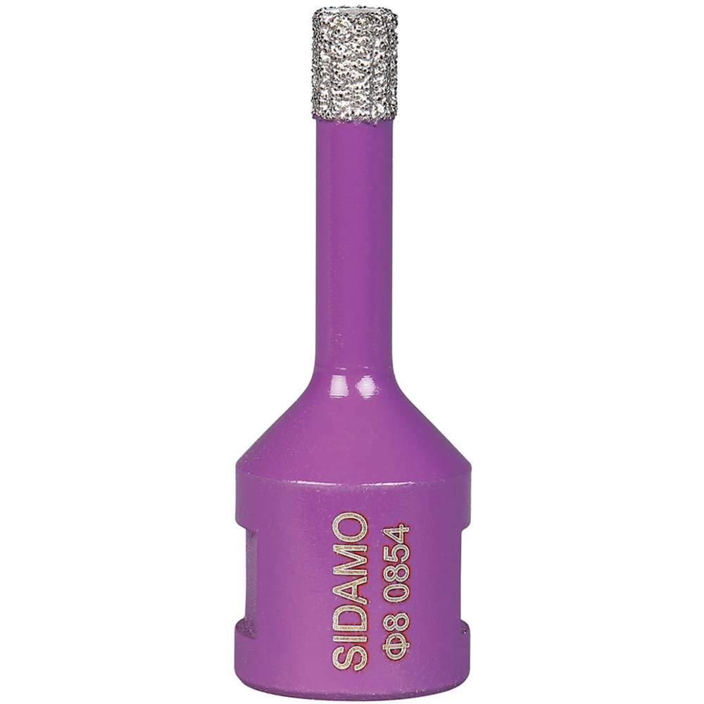 Trépan diamant D8 pour perçage à sec de céramique, marbre et composites SIDAMO - 11101449