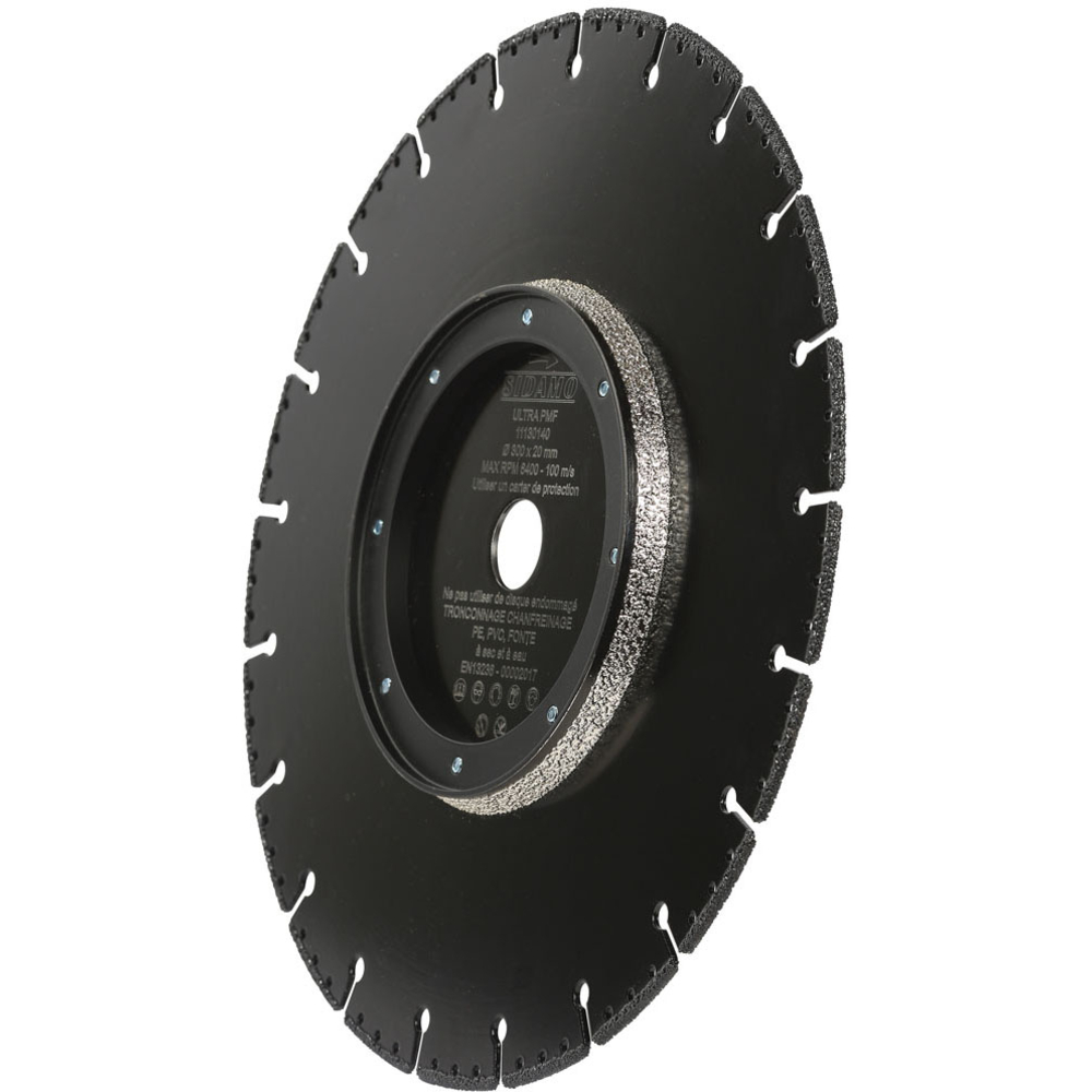 Disque diamant ULTRA PMF pour tronçonnage et chanfreinage fonte, acier, PVC à sec et à eau SIDAMO - 11130140