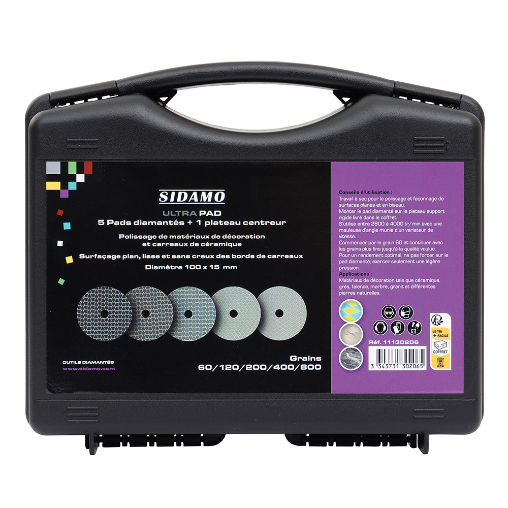 Pads diamantés 5 Ultra Pad pour polissage de matériaux et carreaux de céramique SIDAMO - 11130206