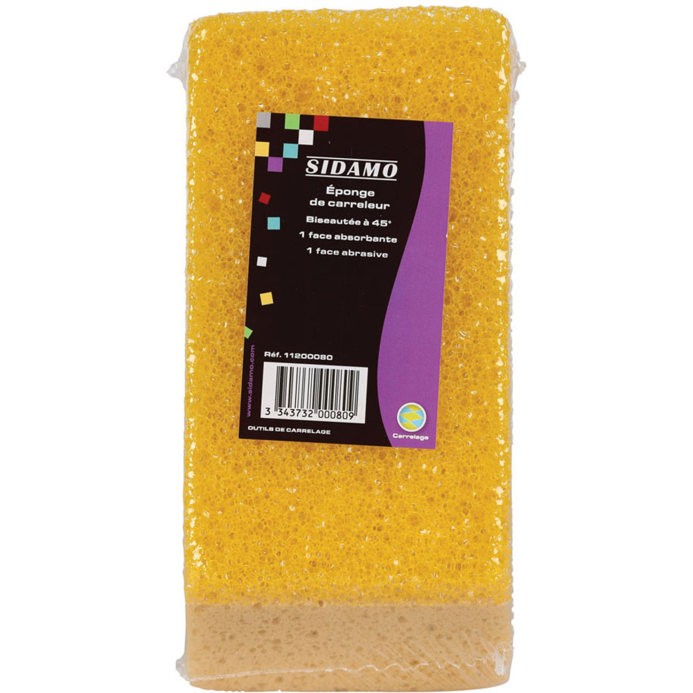 Eponge de carreleur 200 x 100 mm pour nettoyage des joints et carrelages SIDAMO - 11200080