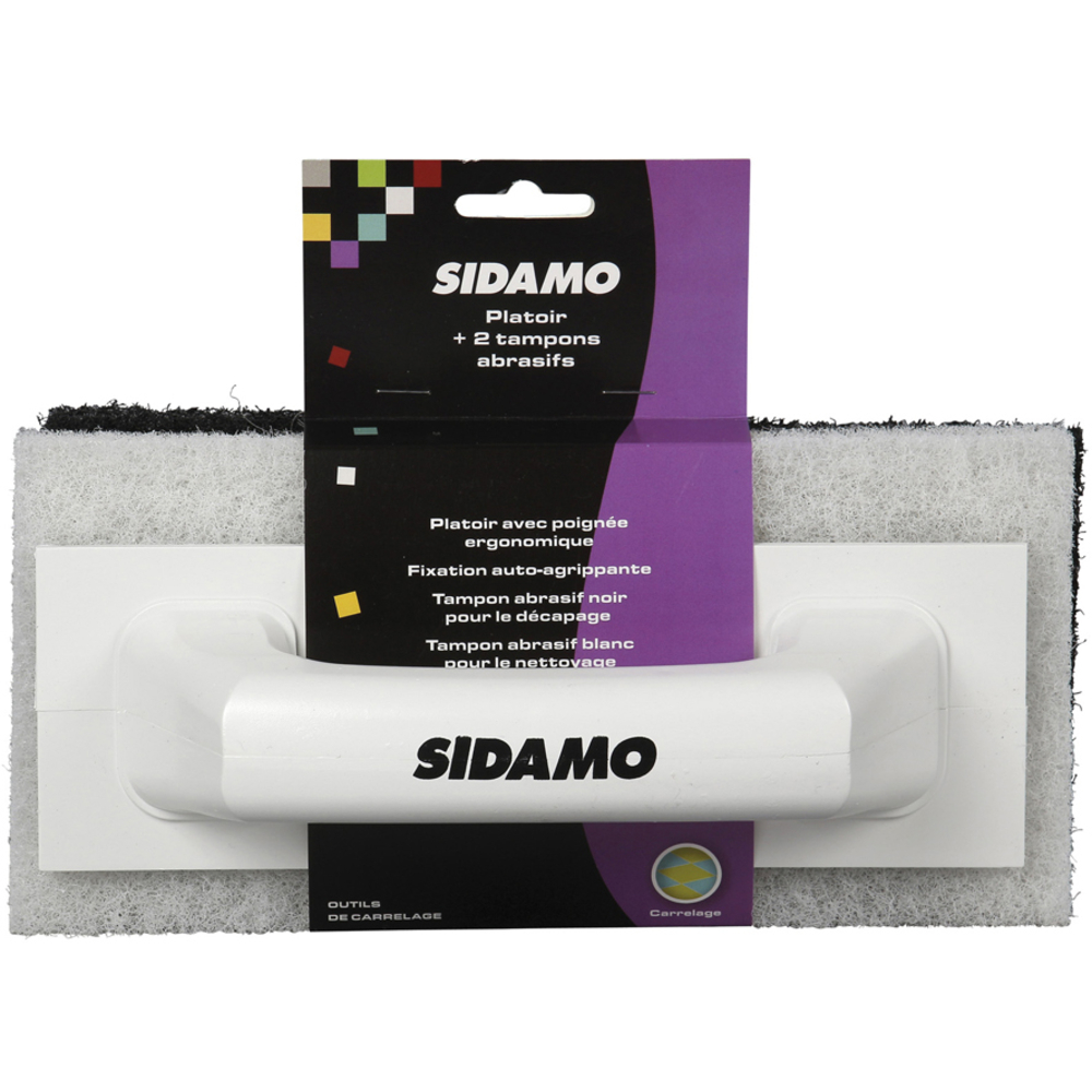 Platoirs et tampons abrasifs pour décapage et nettoyage carrelage 250x120 mm SIDAMO - 11200192