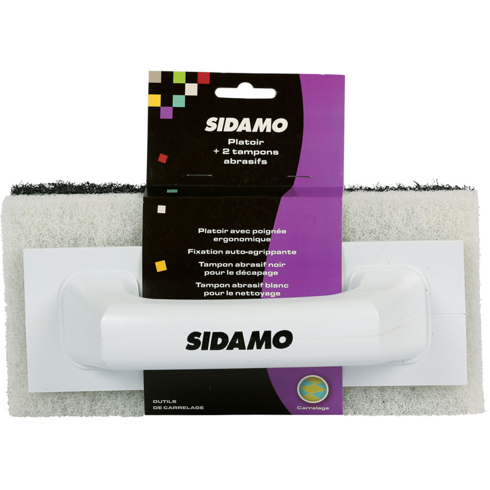 Platoirs et tampons abrasifs pour décapage et nettoyage carrelage 250x120 mm SIDAMO - 11200192