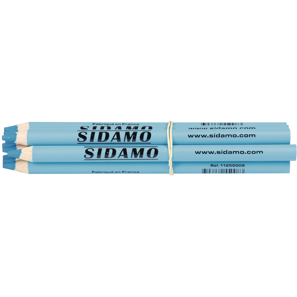 Crayon gras bleu pour tracer sur carrelage, céramique et verre SIDAMO - 11255008