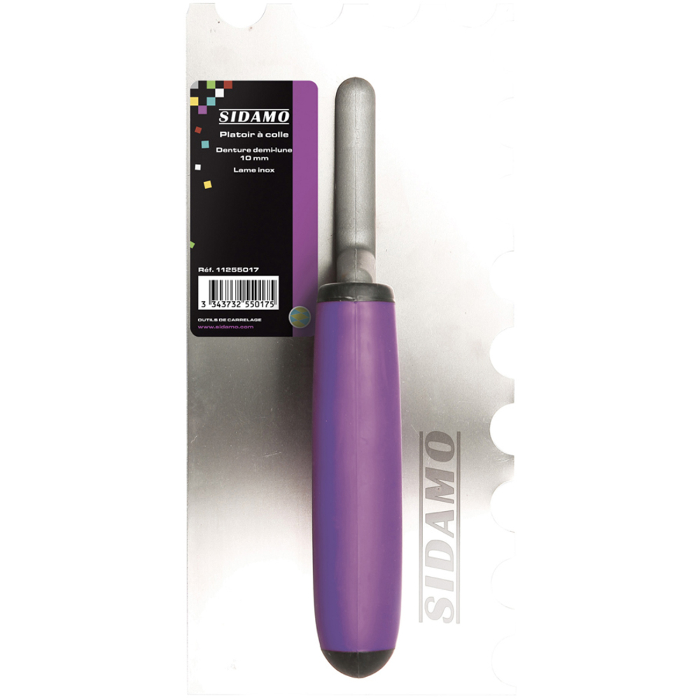 Platoir à colle Demi-Lune 20 x 10 pour application uniforme de colles et enduits SIDAMO - 11255017
