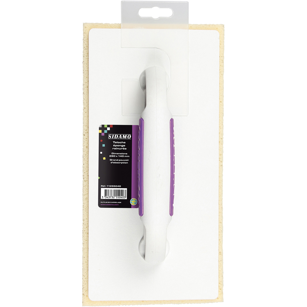 Taloche éponge 280 x 140 mm pour lissage des joints et nettoyage des carrelages SIDAMO - 11255040