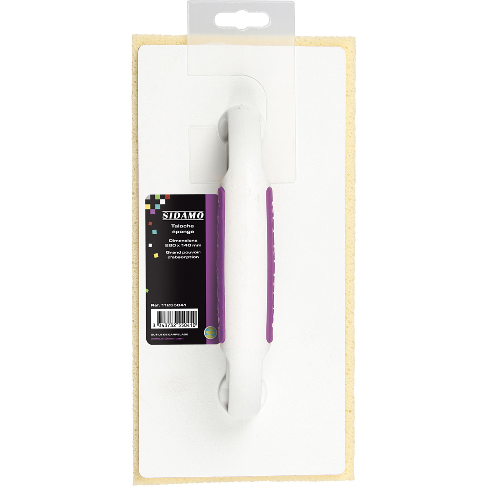 Taloche éponge 280 x 140 mm pour lissage des joints et nettoyage carrelages SIDAMO - 11255041