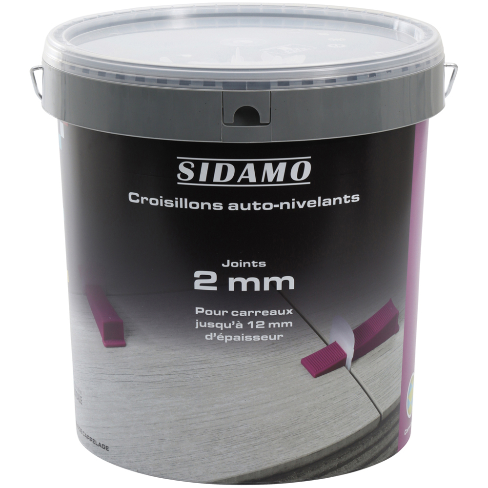 Croisillons auto-nivelants Joint de 2 mm pour carrelage de niveau avec joints réguliers SIDAMO - 11255303