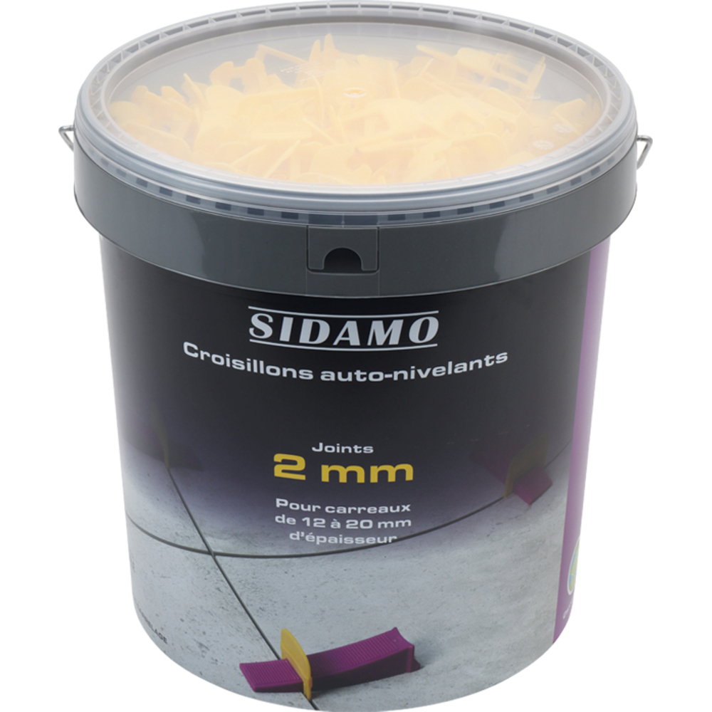 Croisillons auto-nivelants Joint de 2 mm H 20 pour carrelage parfait et joints réguliers SIDAMO - 11255305