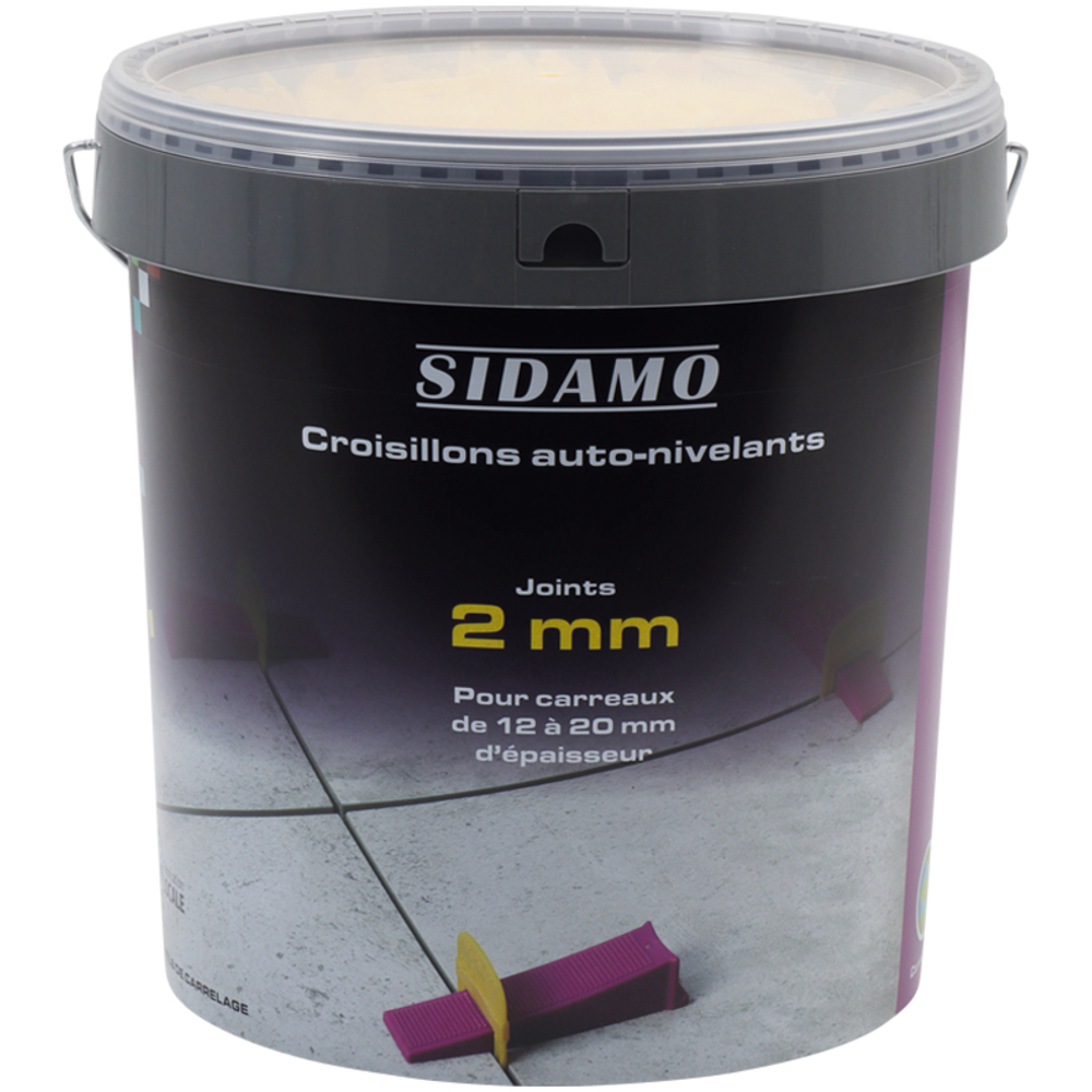 Croisillons auto-nivelants Joint de 2 mm H 20 pour carrelage parfait et joints réguliers SIDAMO - 11255305