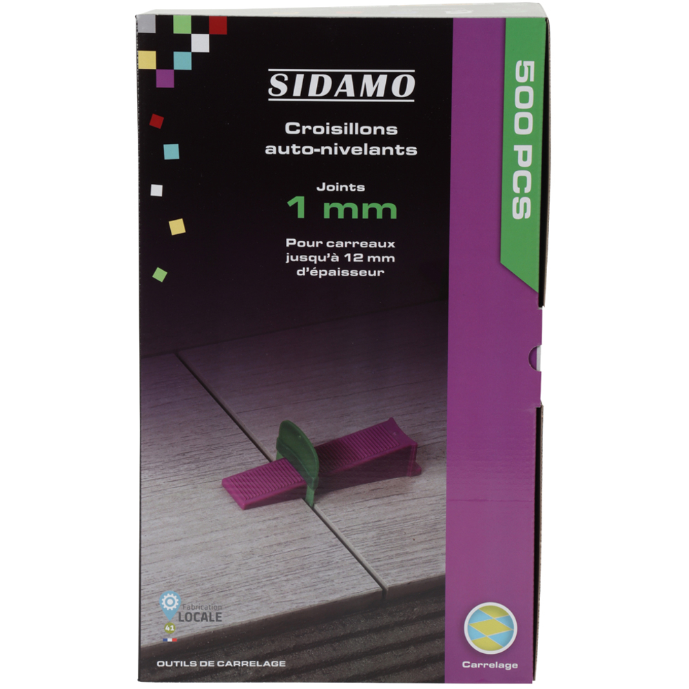 Croisillons auto-nivelants Joint 1 mm pour carrelage parfaitement nivelé et joints réguliers SIDAMO - 11255316