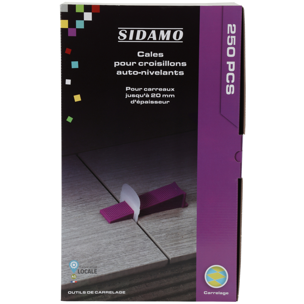 Cales auto-nivelantes pour carrelage de niveau et joints réguliers SIDAMO - 11255320