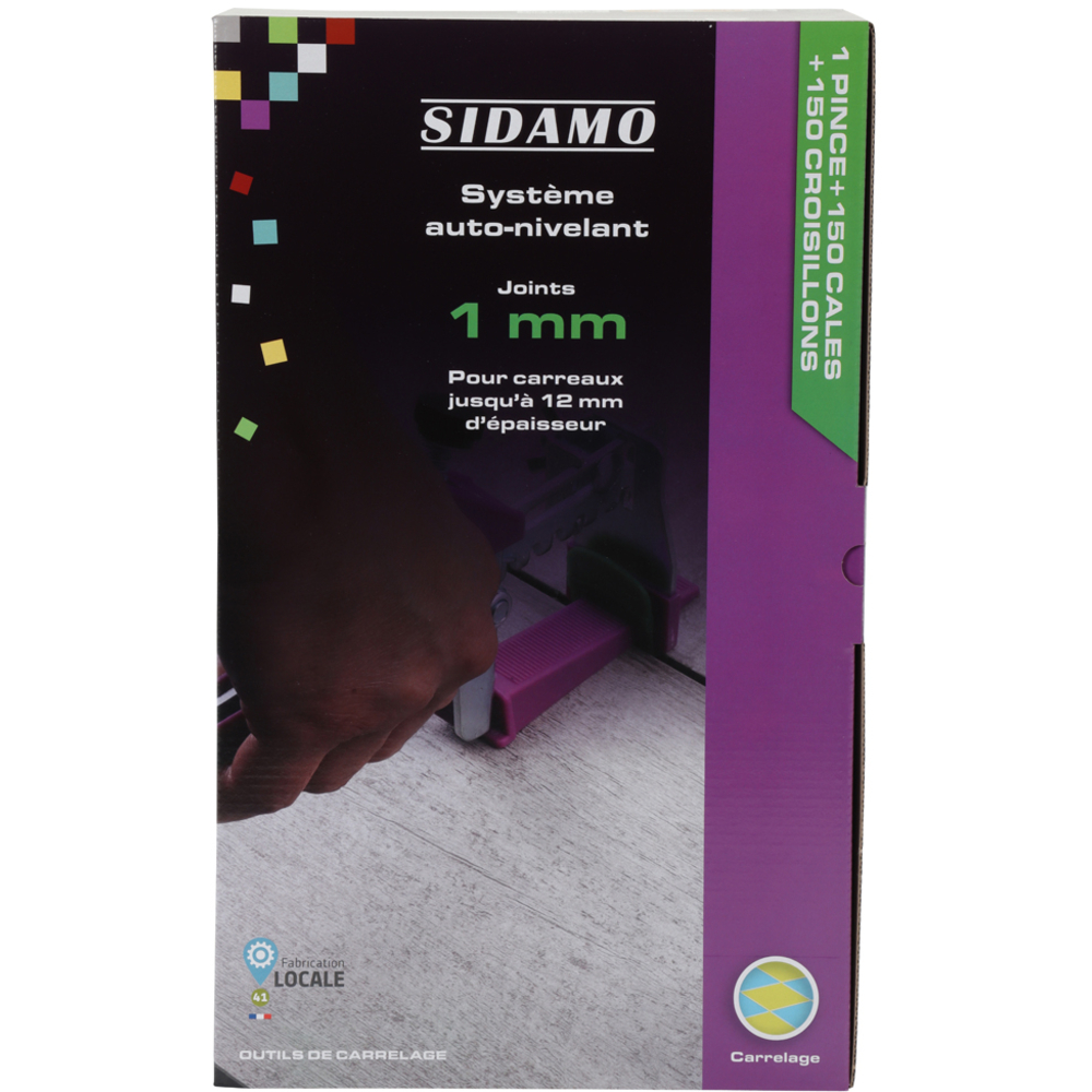 Kit pour croisillons auto-nivelants avec joint de 1 mm pour un carrelage à niveau et des joints réguliers SIDAMO - 11255321